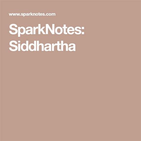siddhartha sparknotes chapter 1